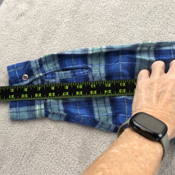 McGregor Bagpiper Mens Shirt Large Flannel Long Sleeve Plaid Classic Blue Y2K - Picture 10 of 12